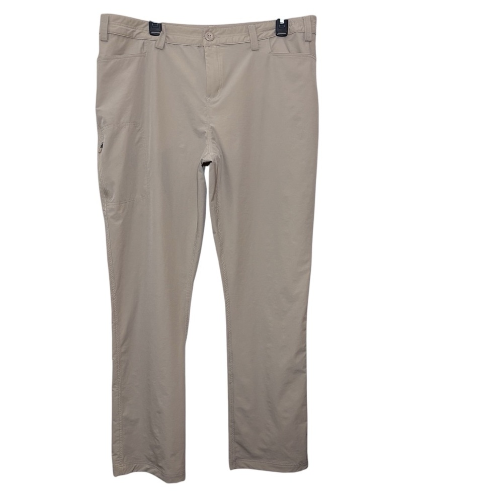Willit Tan Lightwight Hiking Pants, stretch, side rear zip pocket. Women’s 16